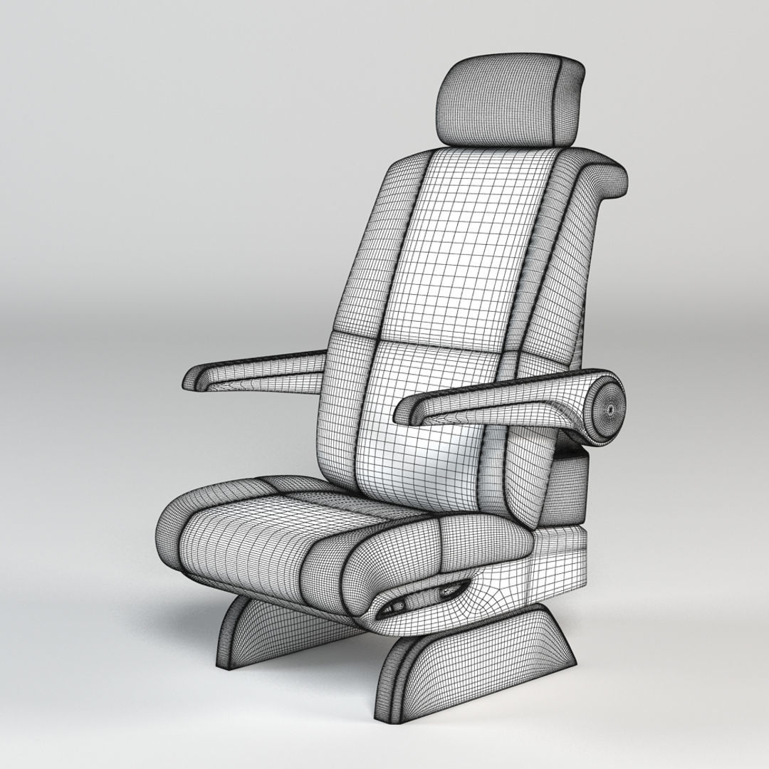Luxury Airplane Seat 3D model_7