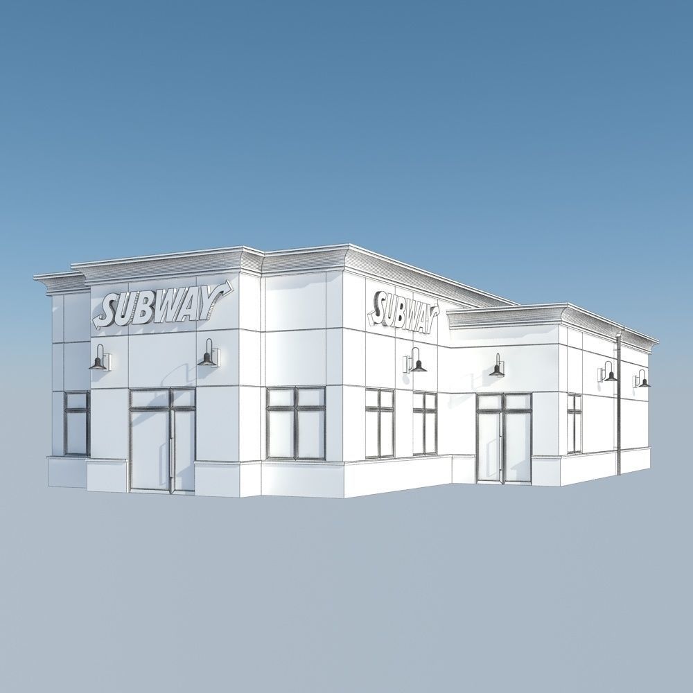 Subway Restaurant 3D model_13