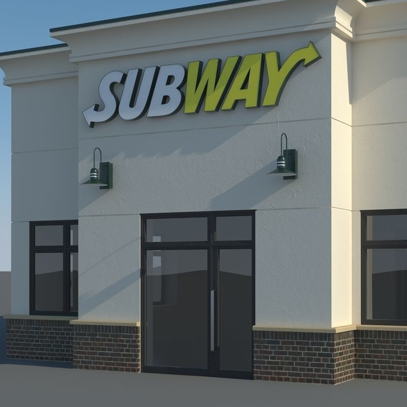 Subway Restaurant 3D model_2