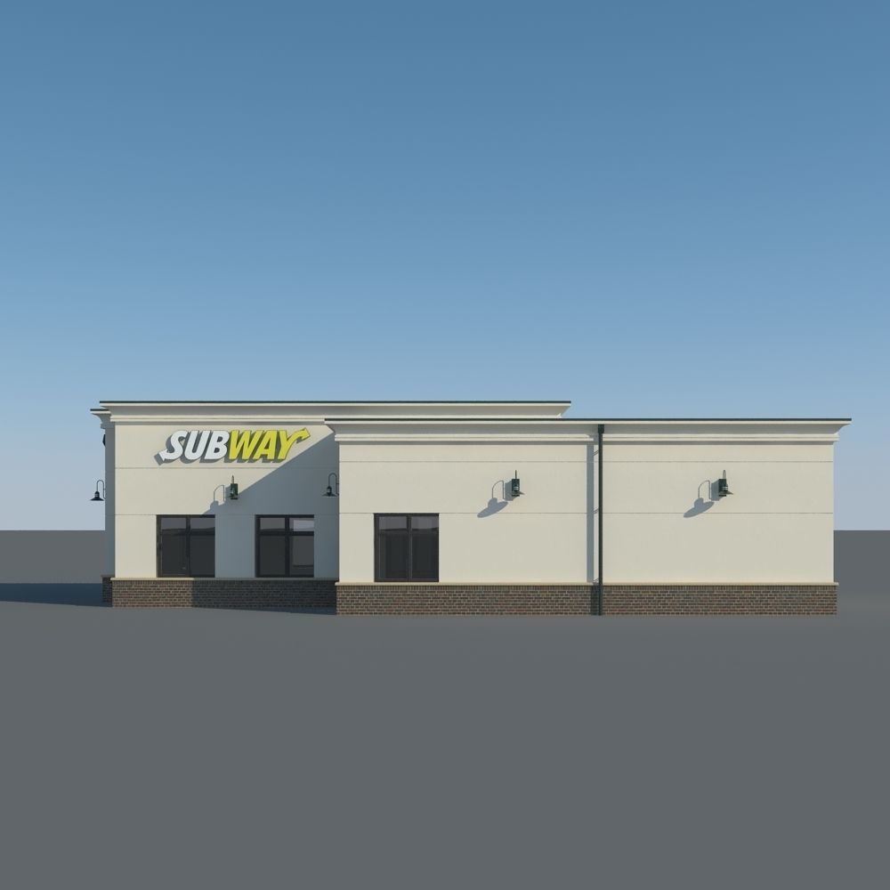 Subway Restaurant 3D model_7