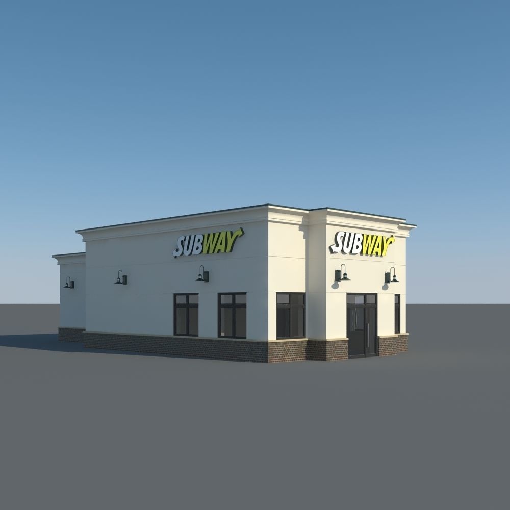 Subway Restaurant 3D model_11