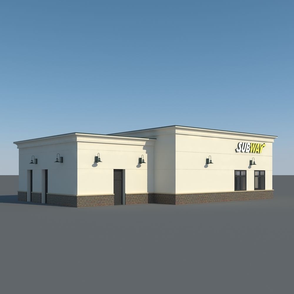 Subway Restaurant 3D model_10