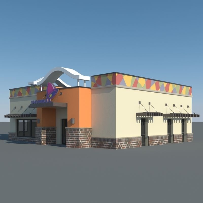 Taco Bell Restaurant 3D model_13