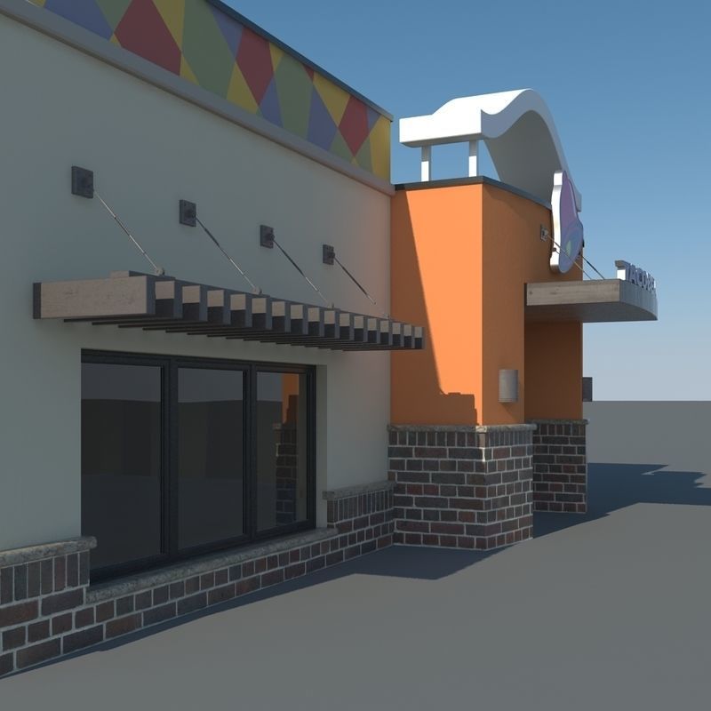 Taco Bell Restaurant 3D model_7