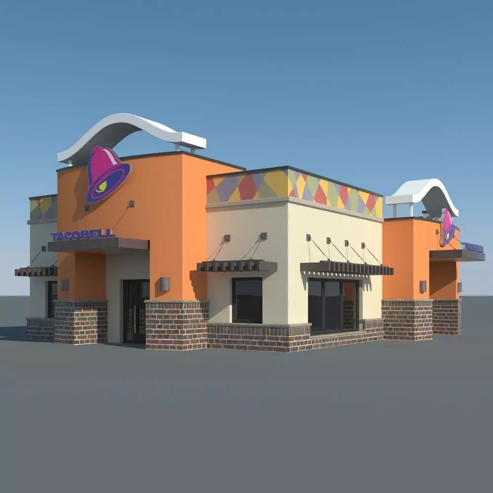 Taco Bell Restaurant 3D model_0