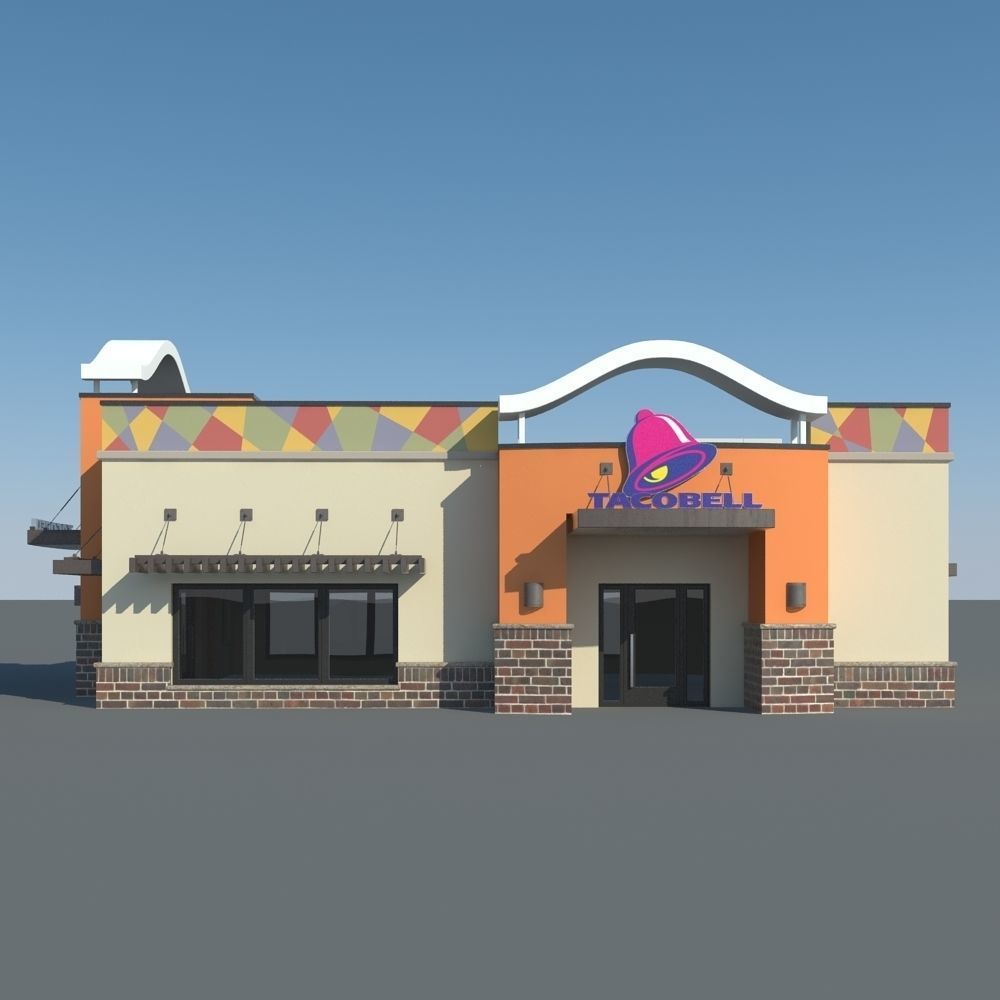 Taco Bell Restaurant 3D model_11
