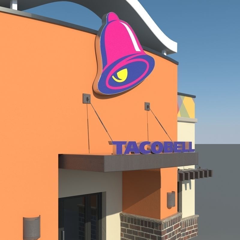 Taco Bell Restaurant 3D model_4
