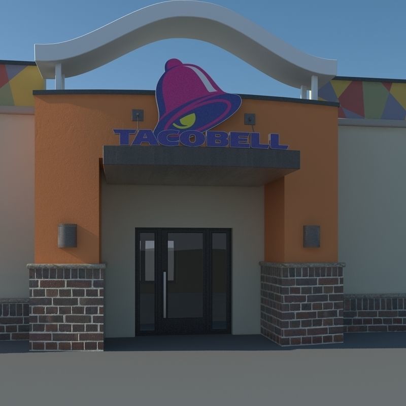 Taco Bell Restaurant 3D model_8