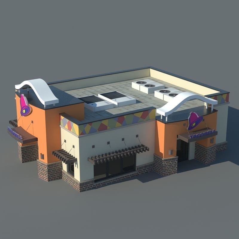 Taco Bell Restaurant 3D model_2