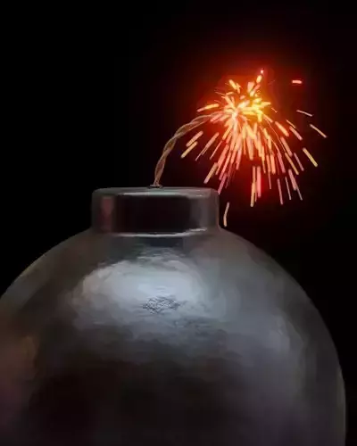 Rounded Bomb-Animated 3D model