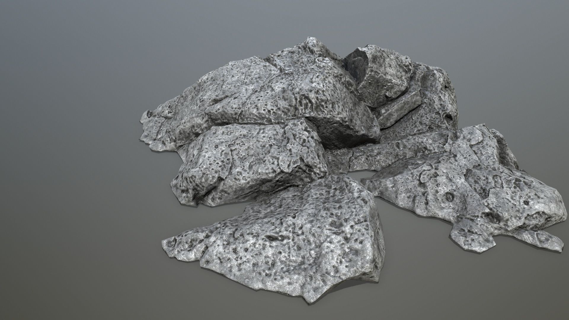 cliff rocks  Low-poly 3D model_20