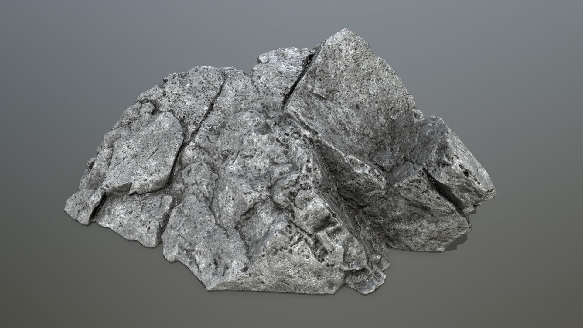 cliff rocks  Low-poly 3D model_16