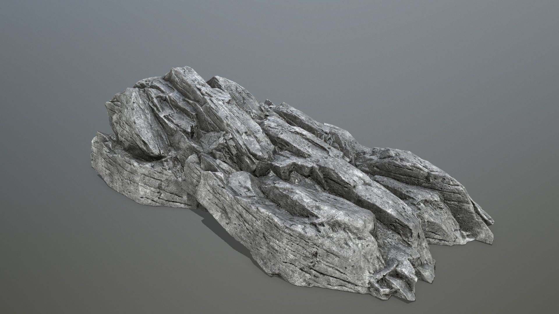cliff rocks  Low-poly 3D model_3