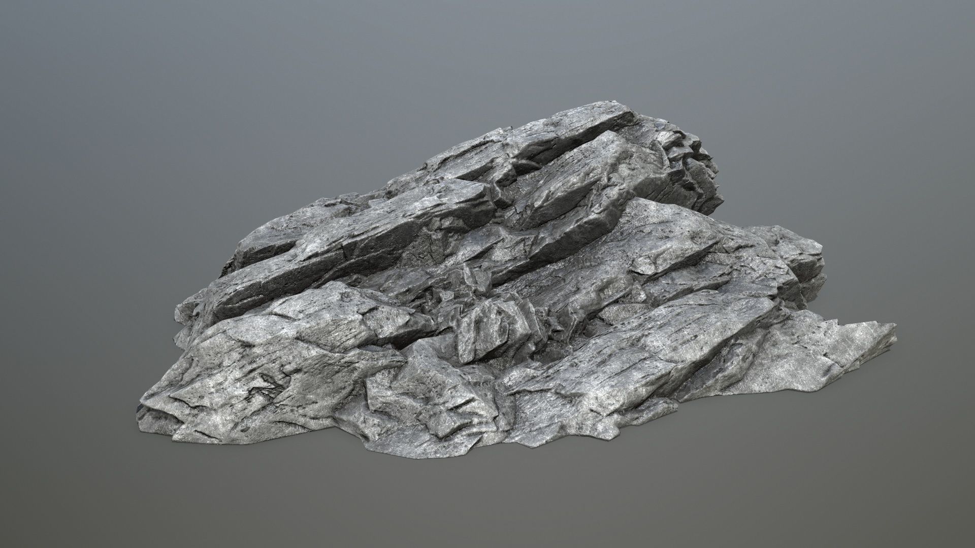 cliff rocks  Low-poly 3D model_1