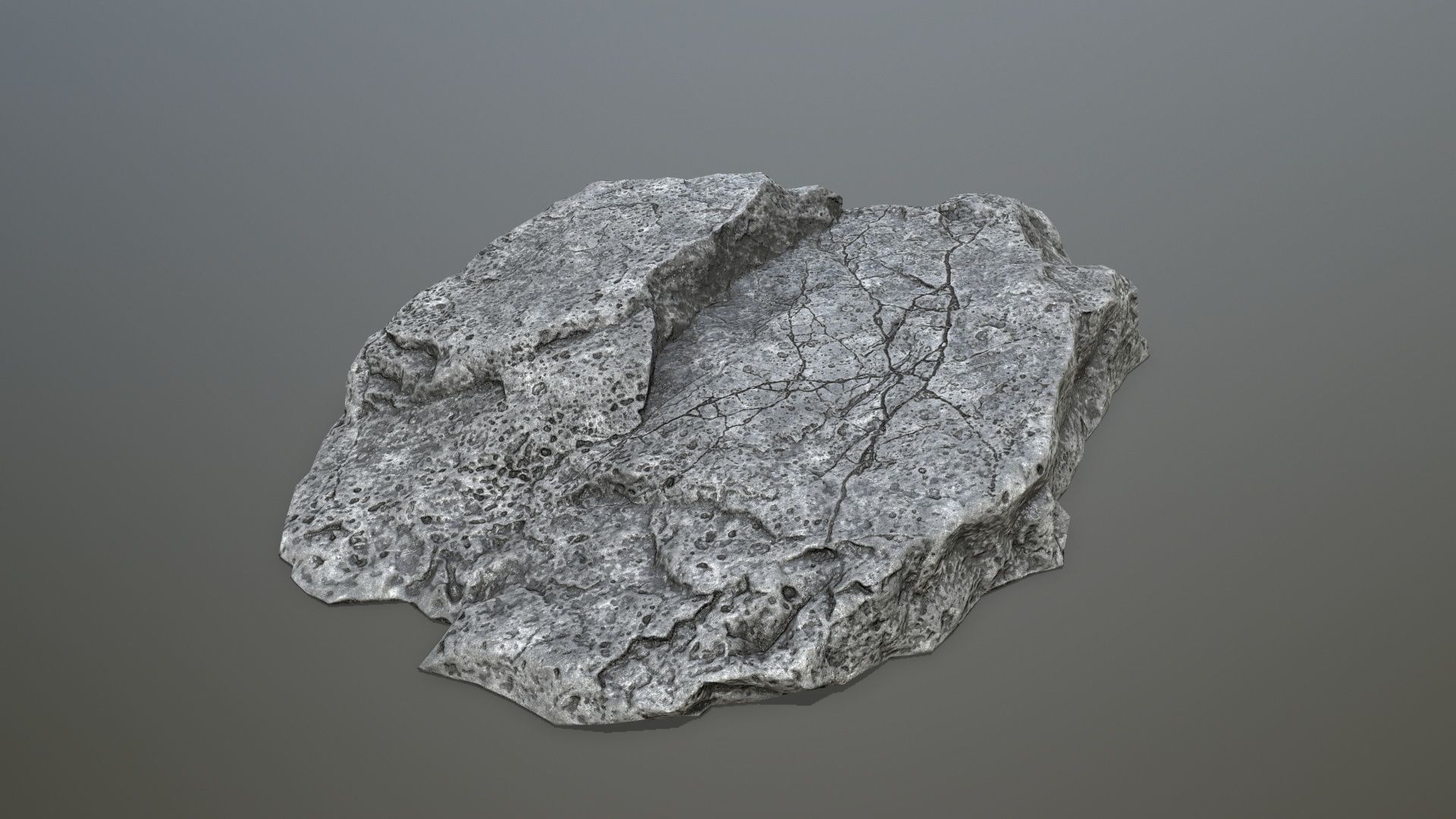 cliff rocks  Low-poly 3D model_4
