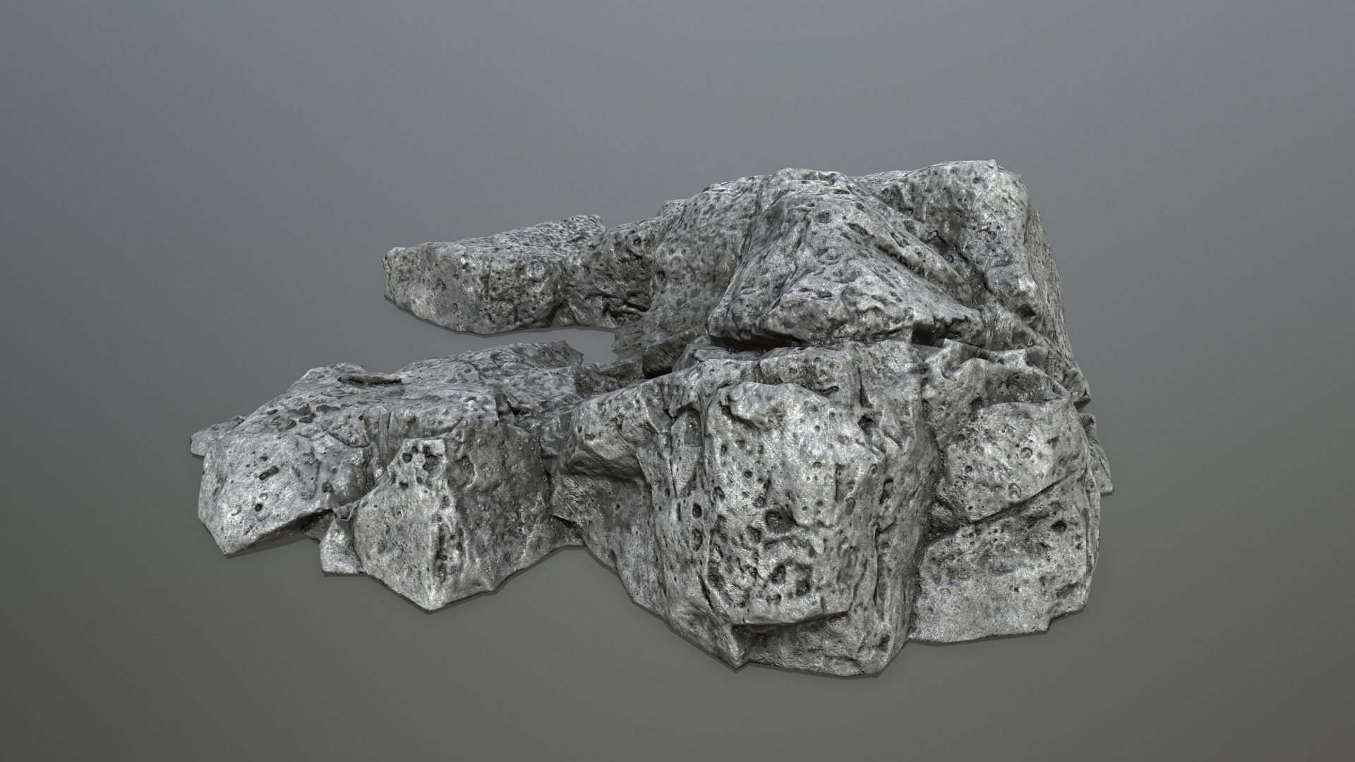 cliff rocks  Low-poly 3D model_21