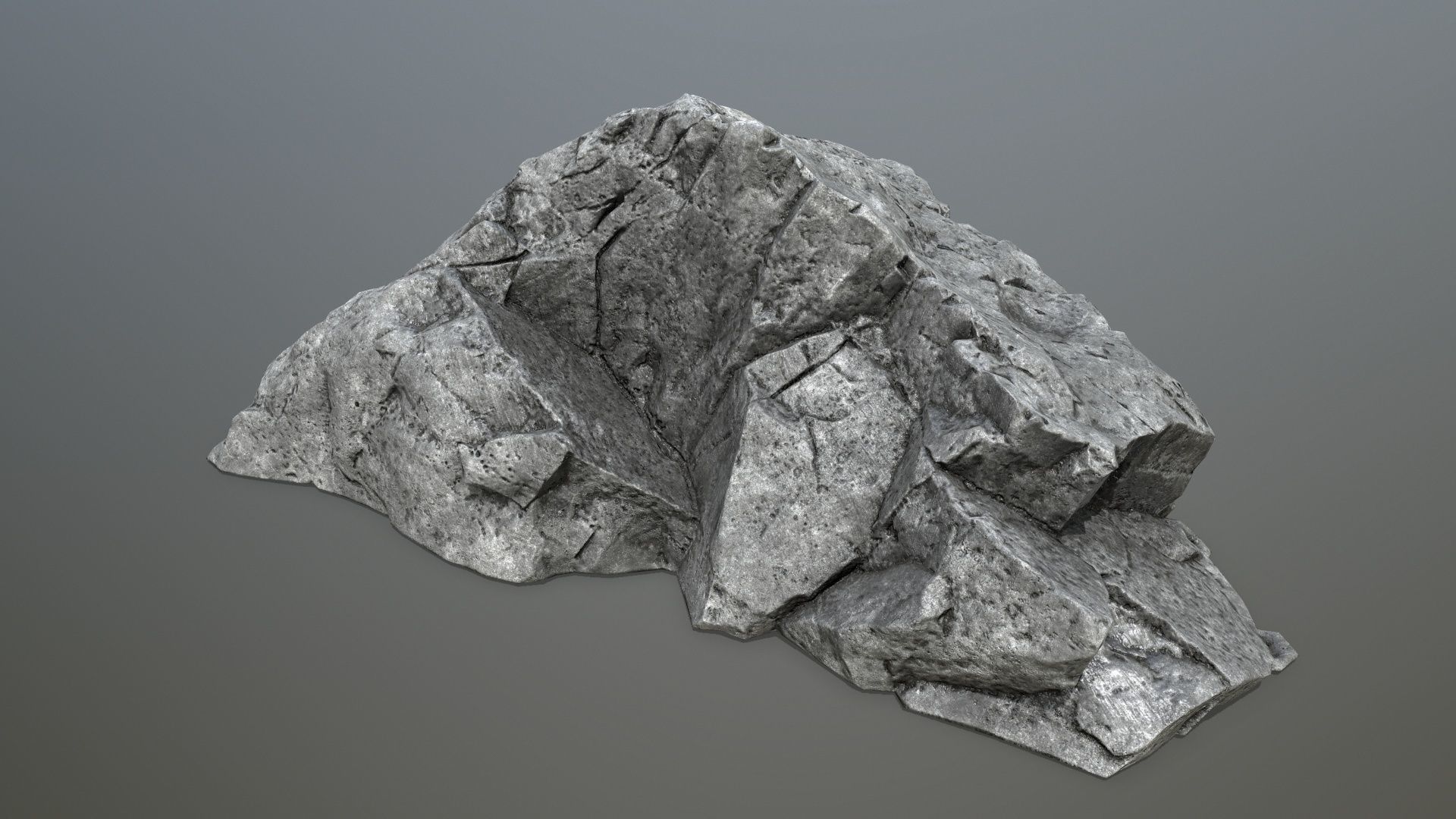 cliff rocks  Low-poly 3D model_10