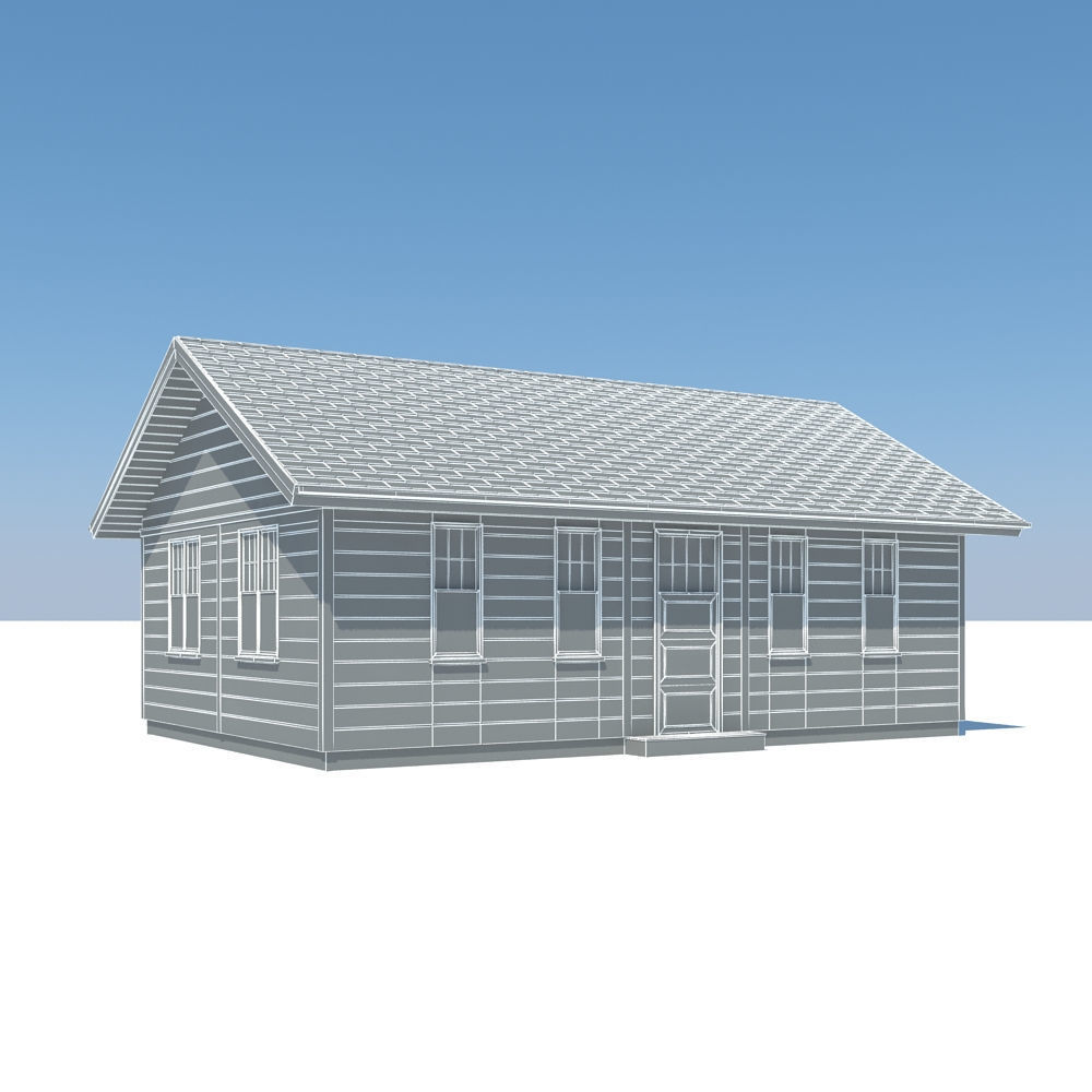 Wooden Cabin 3D model_13