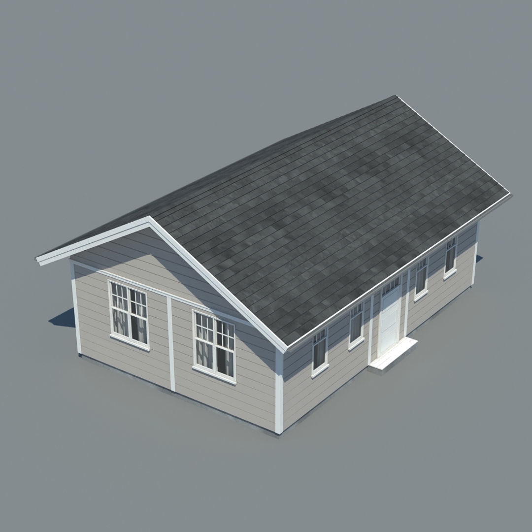 Wooden Cabin 3D model_1