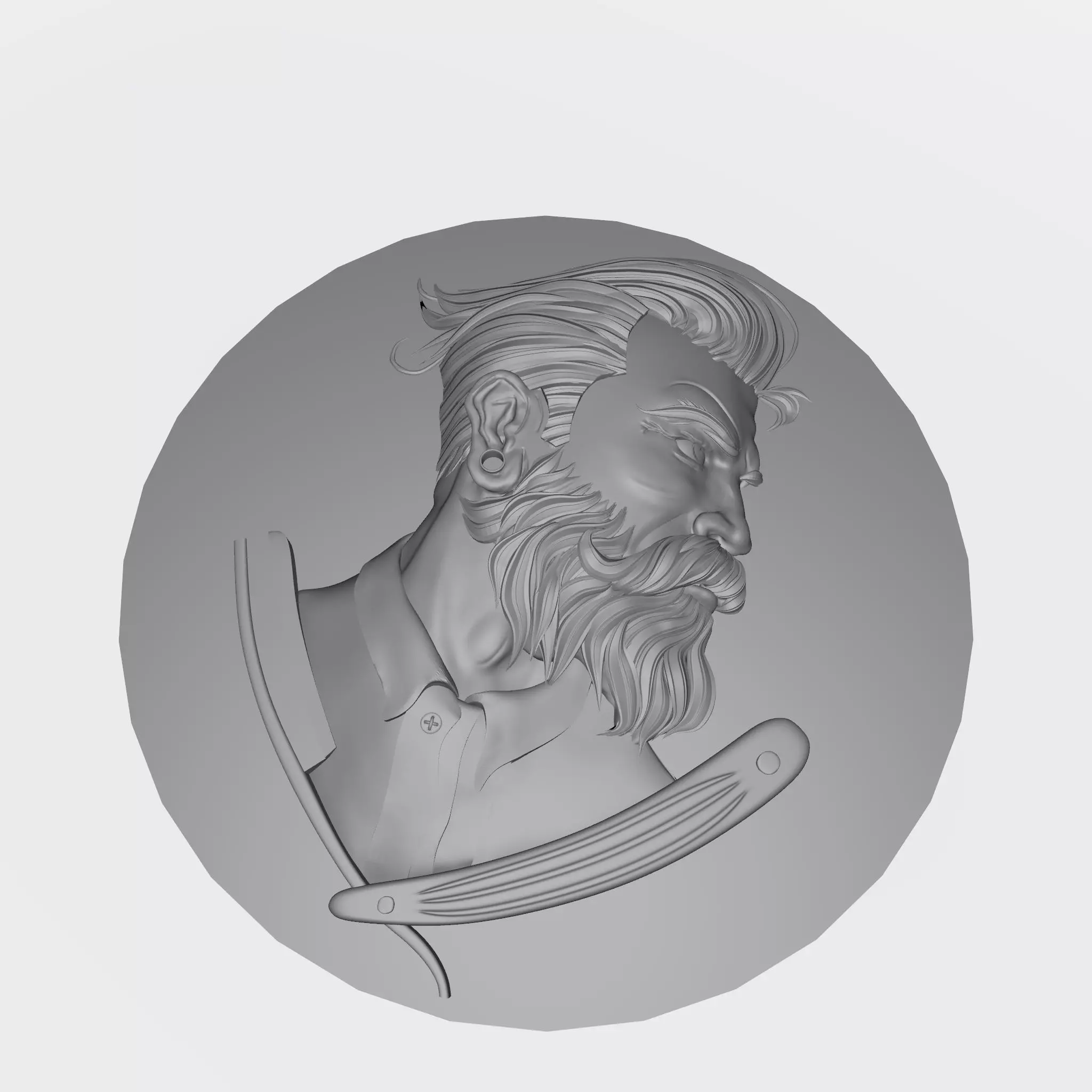 Barbershop emblem 3D Print model 3D print model_0