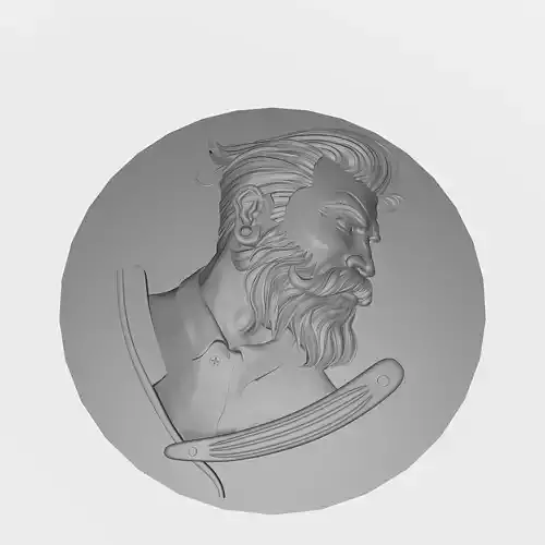 Barbershop emblem 3D Print model 3D print model