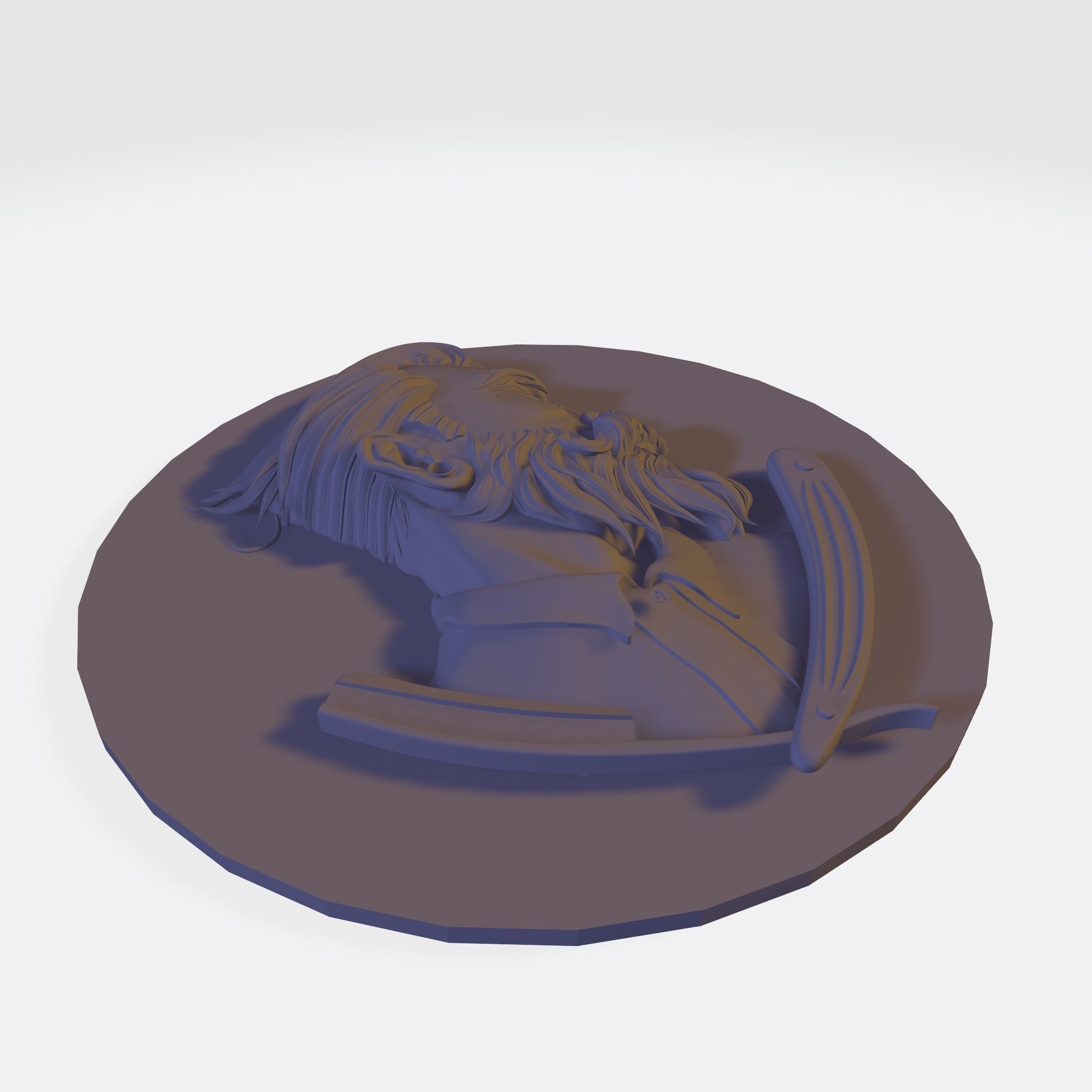 Barbershop emblem 3D Print model 3D print model_4