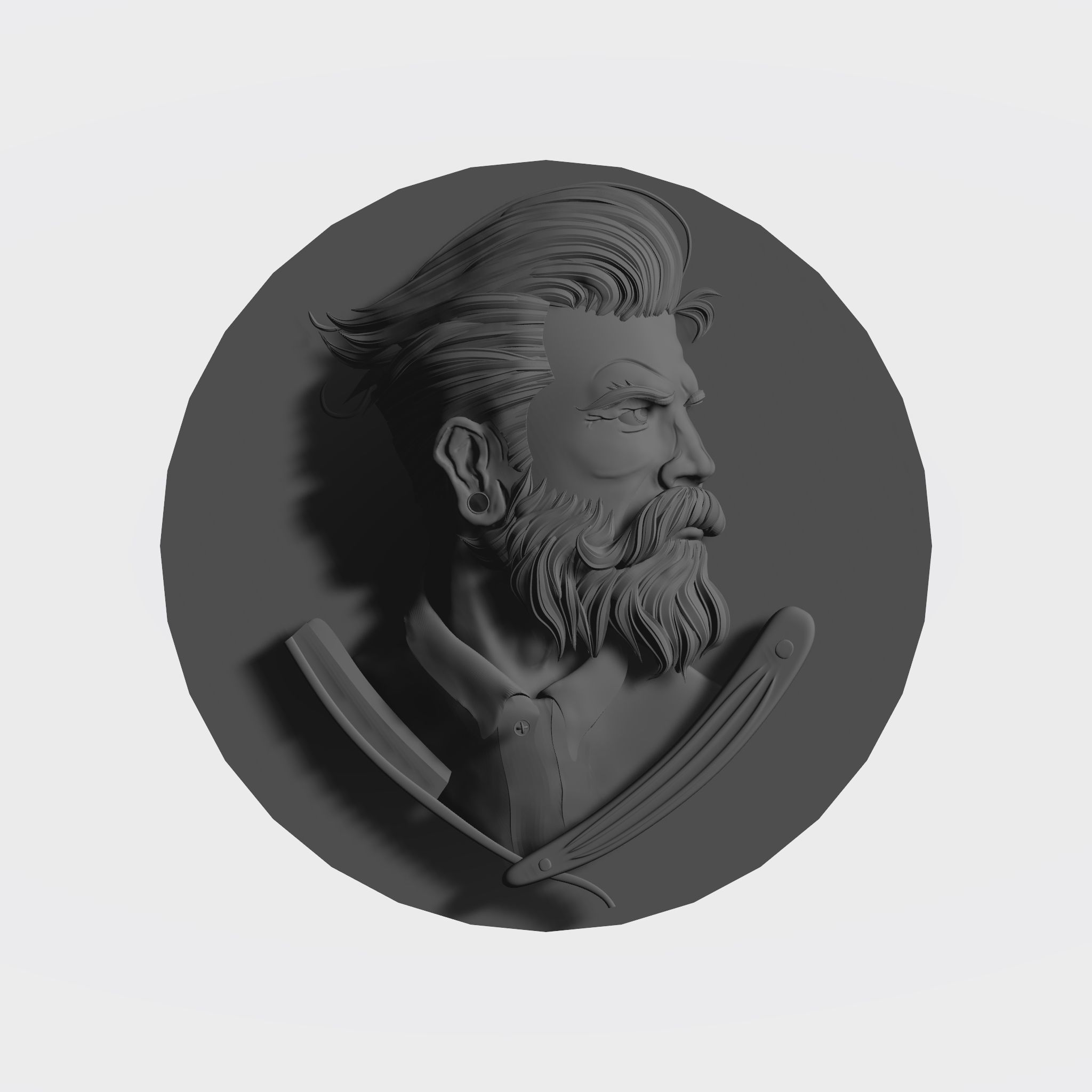 Barbershop emblem 3D Print model 3D print model_1