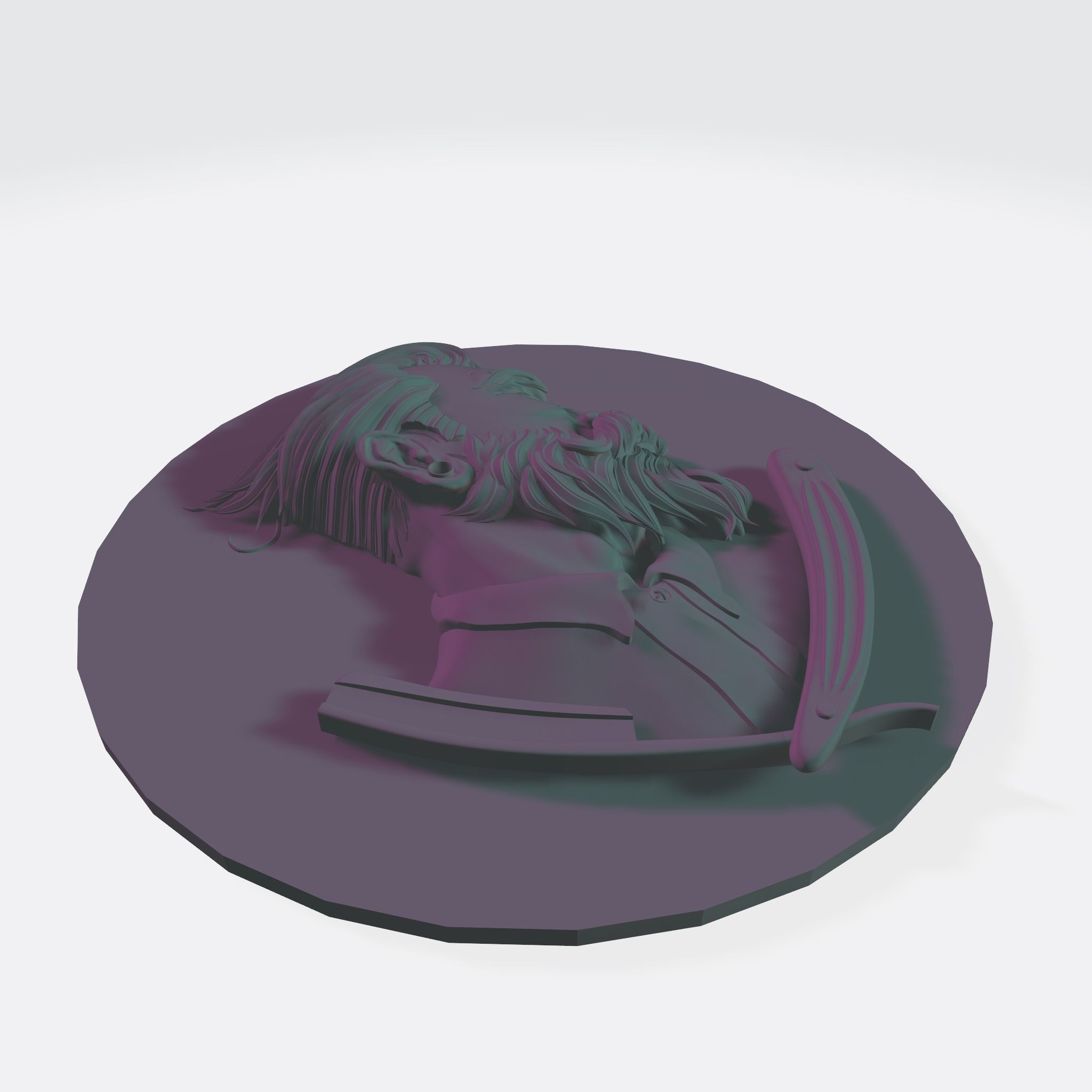 Barbershop emblem 3D Print model 3D print model_5