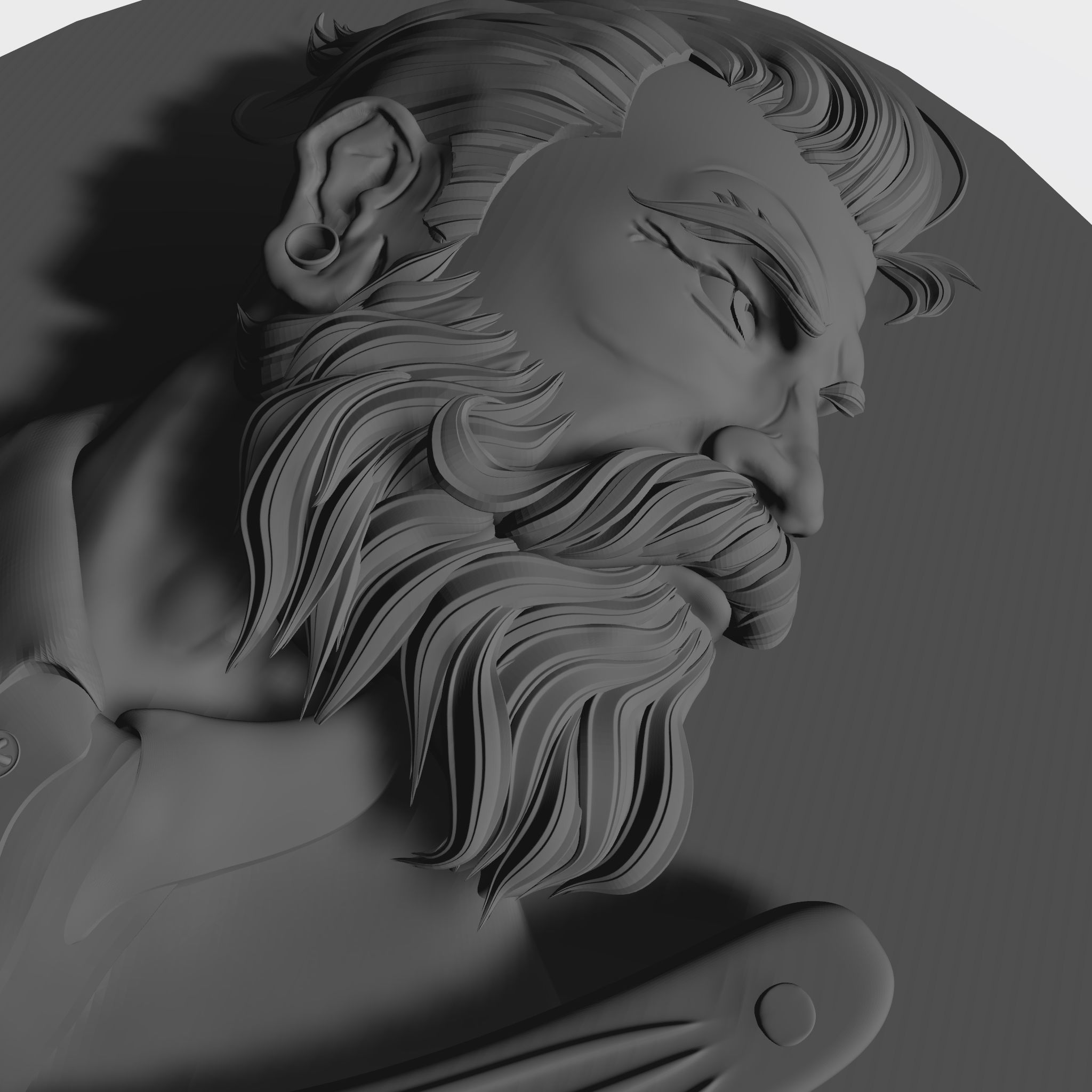 Barbershop emblem 3D Print model 3D print model_9