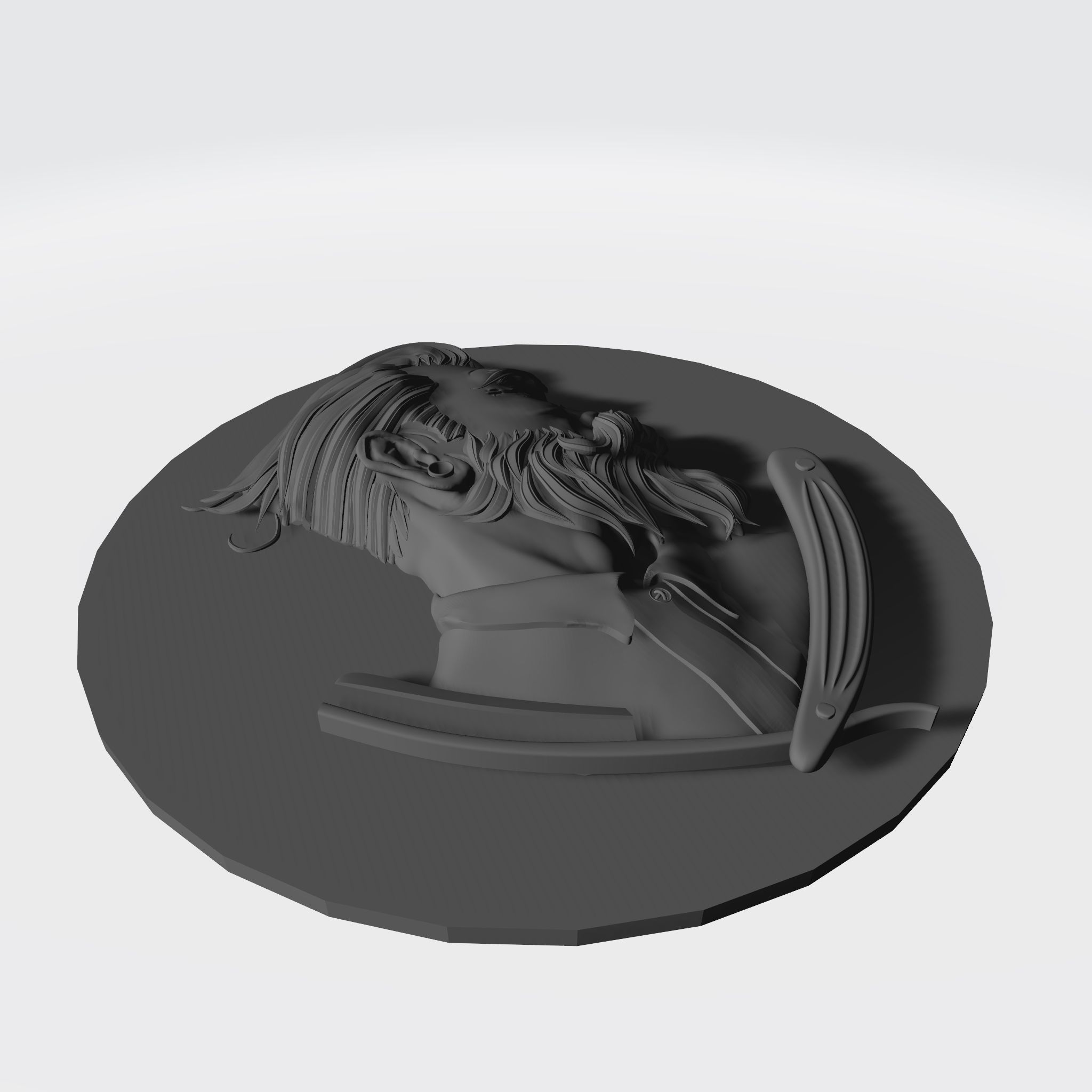 Barbershop emblem 3D Print model 3D print model_3
