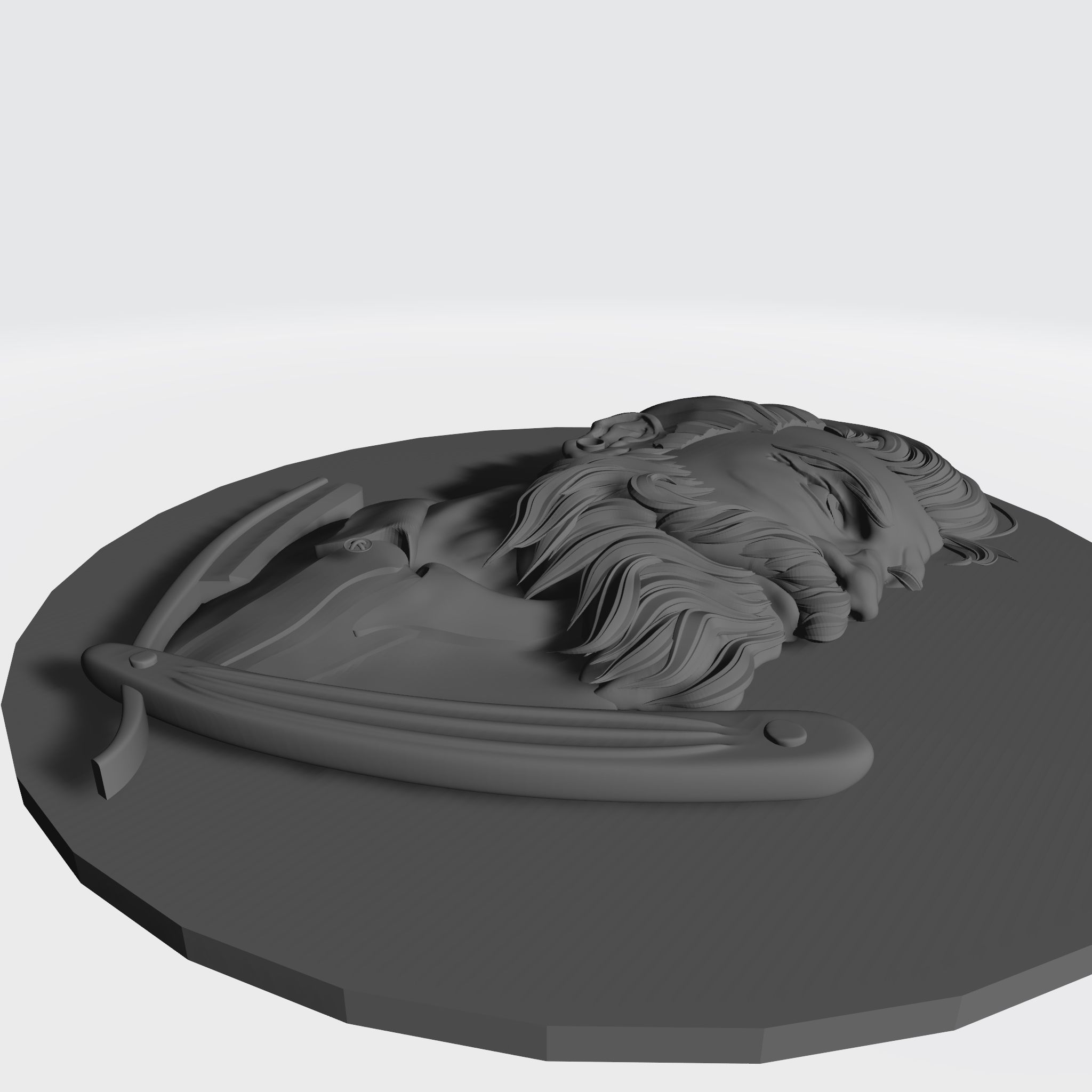 Barbershop emblem 3D Print model 3D print model_8