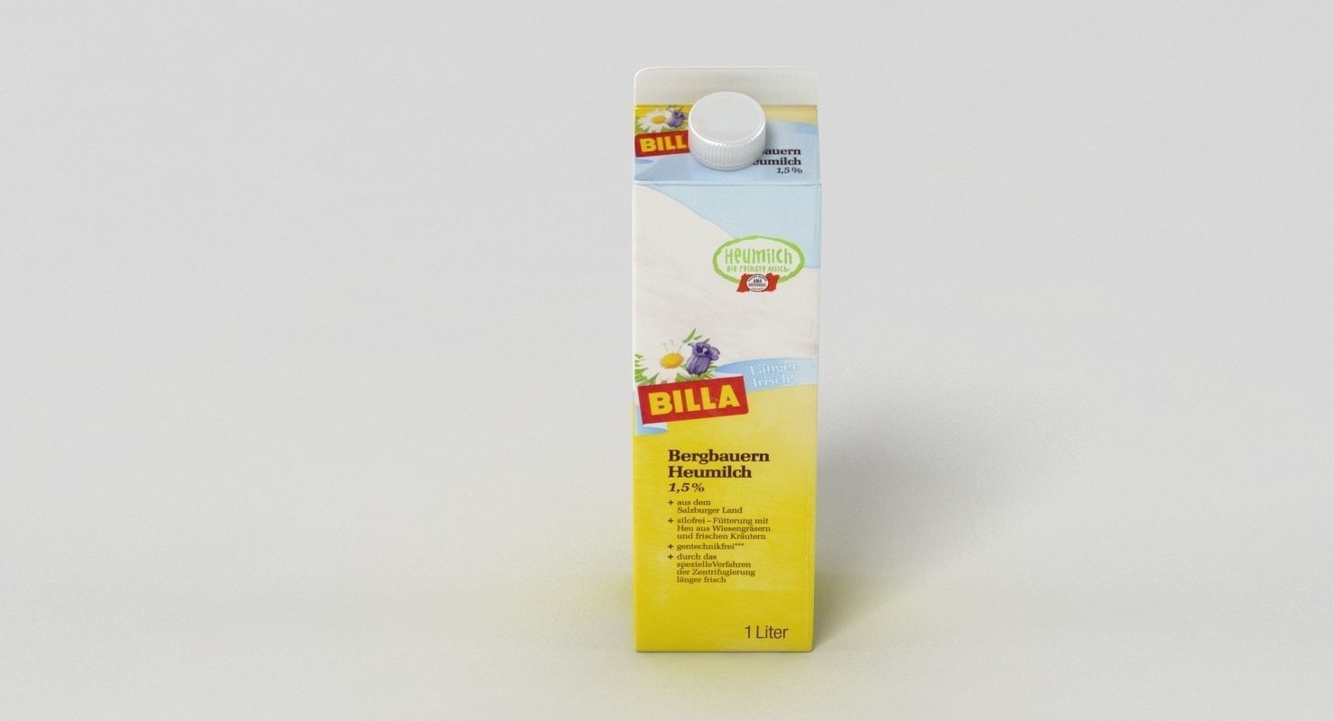 Milk Carton 3D model_2