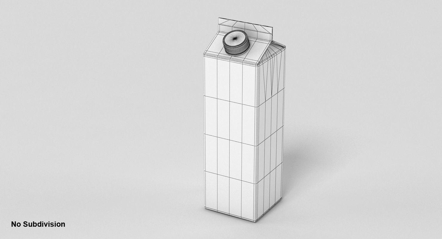 Milk Carton 3D model_16