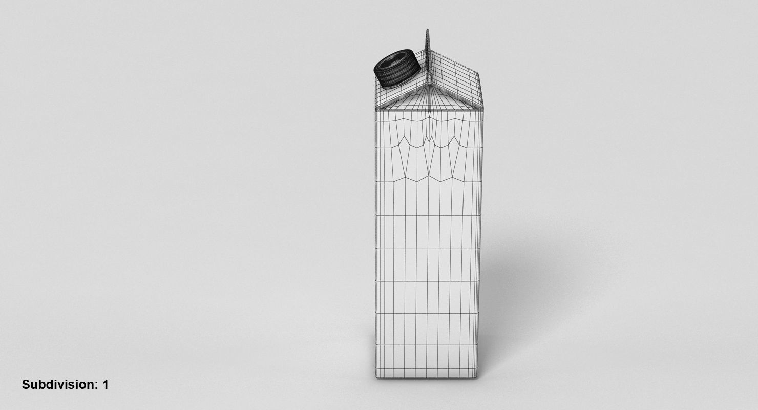 Milk Carton 3D model_11