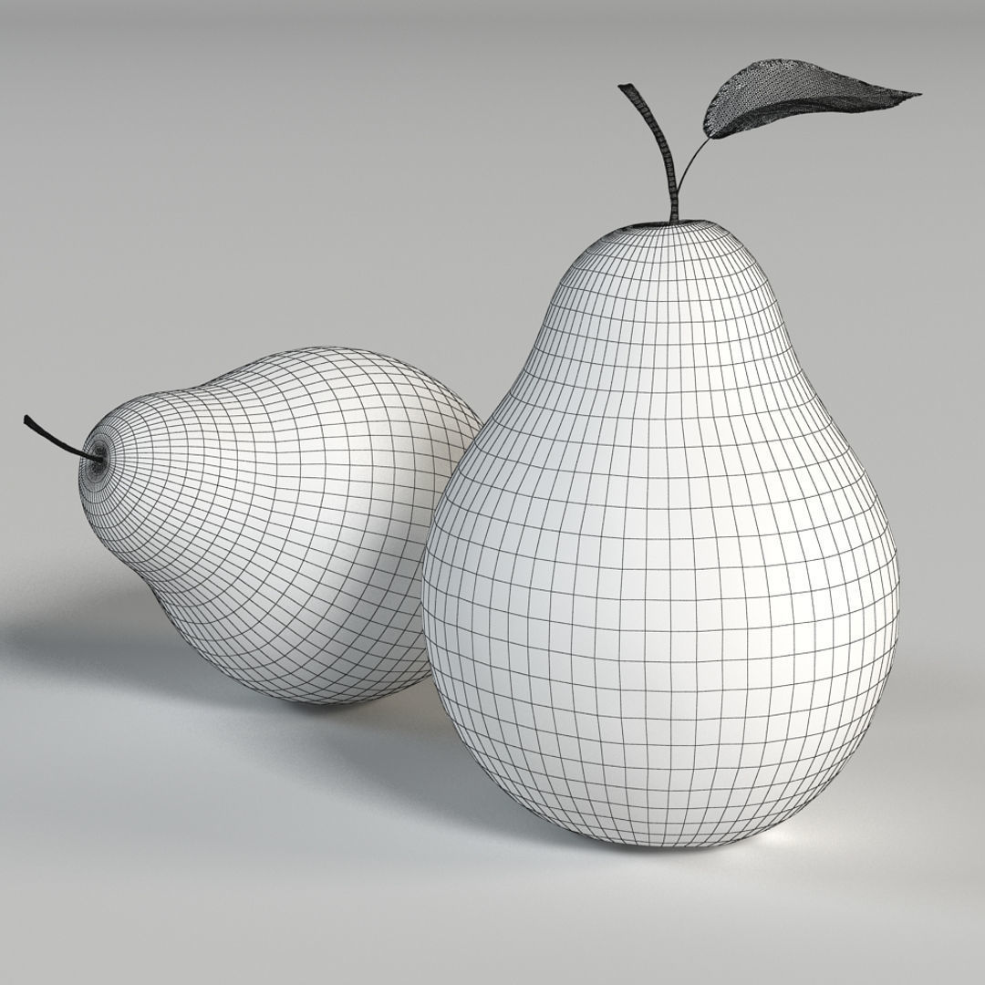 Pear 1 two pears 3D model_2