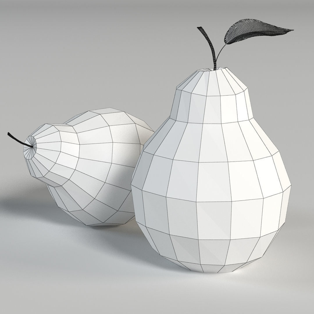 Pear 1 two pears 3D model_1