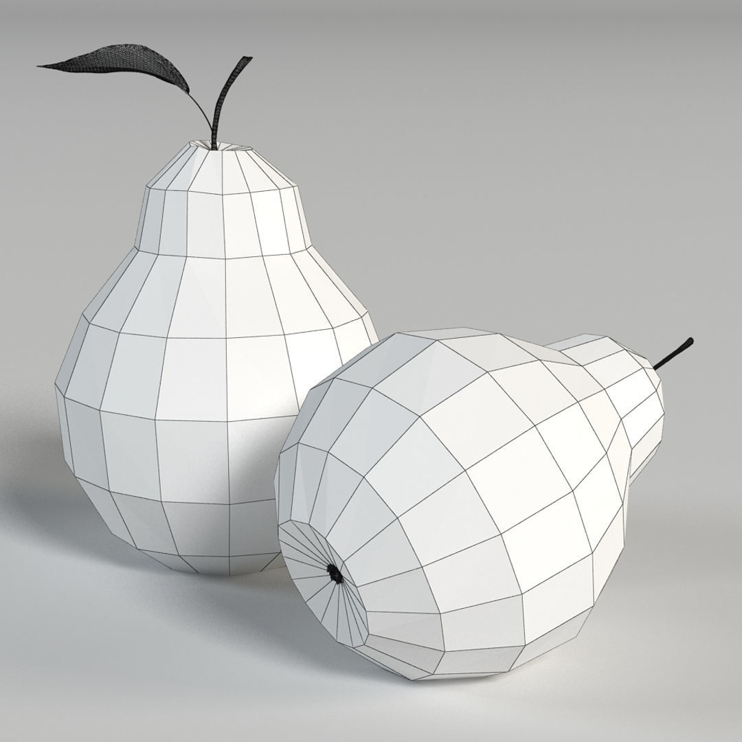 Pear 1 two pears 3D model_4