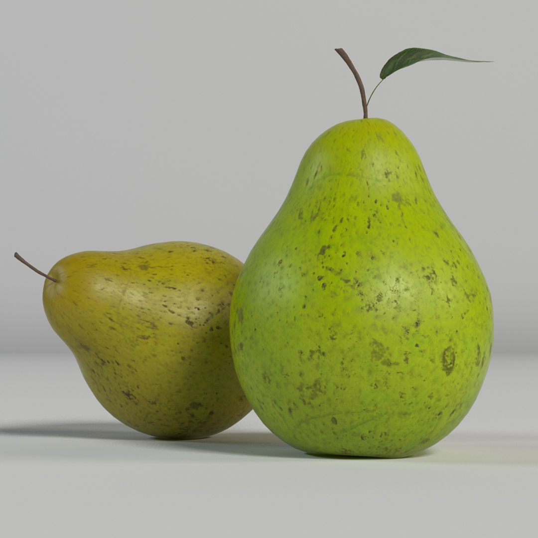 Pear 1 two pears 3D model_6