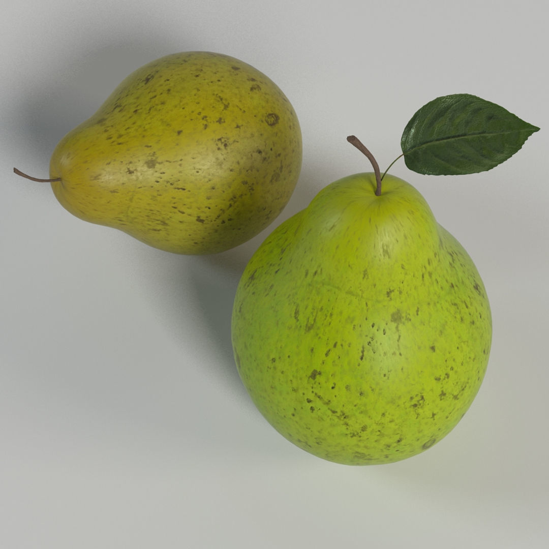 Pear 1 two pears 3D model_7