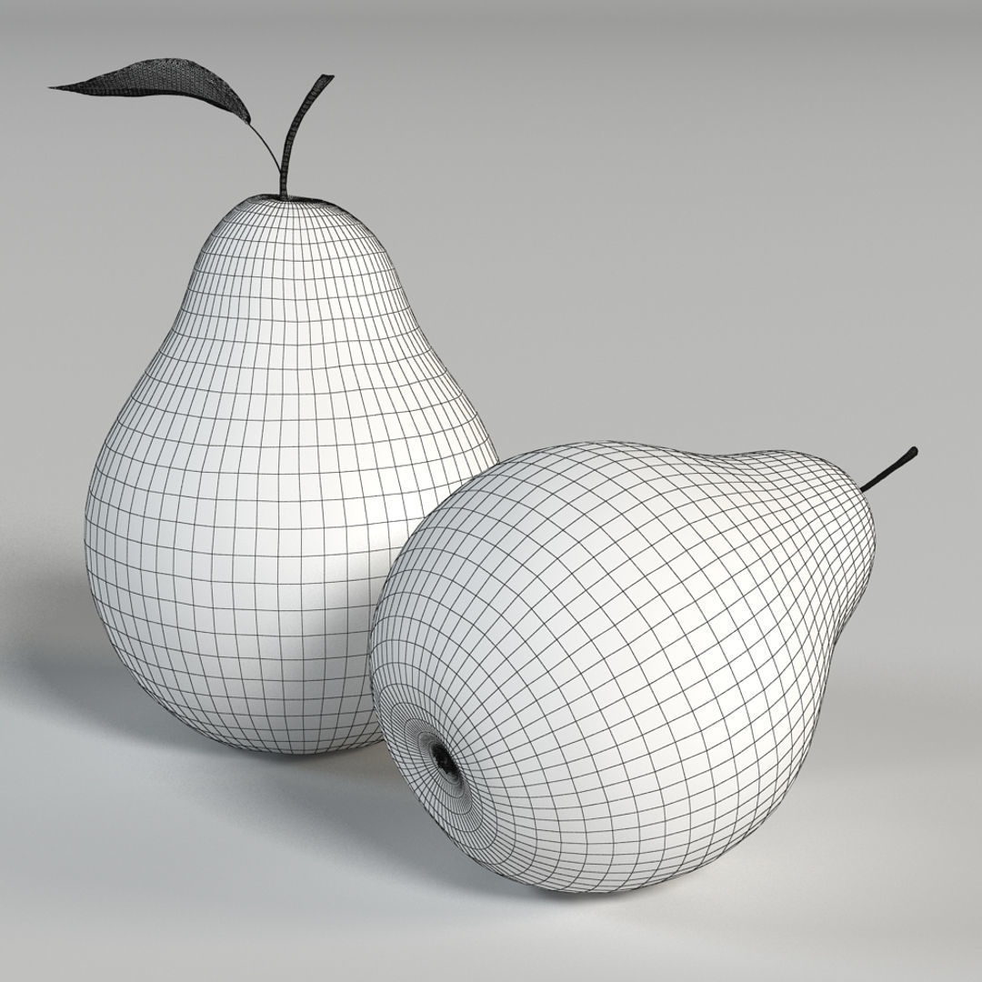 Pear 1 two pears 3D model_5