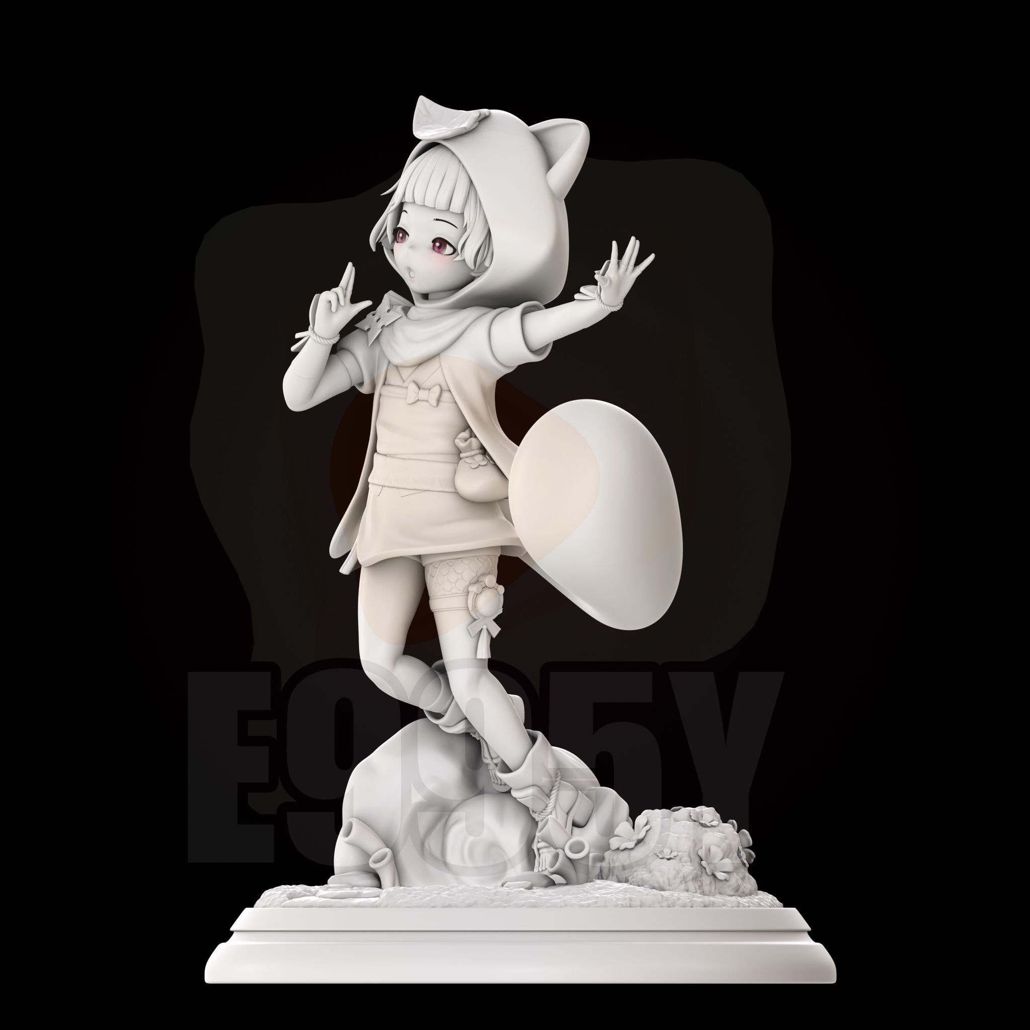 Genshin Impact - Sayu STL file for 3D printing 3D print model_5