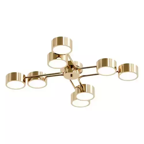 dahlia brass ceiling light with six lights