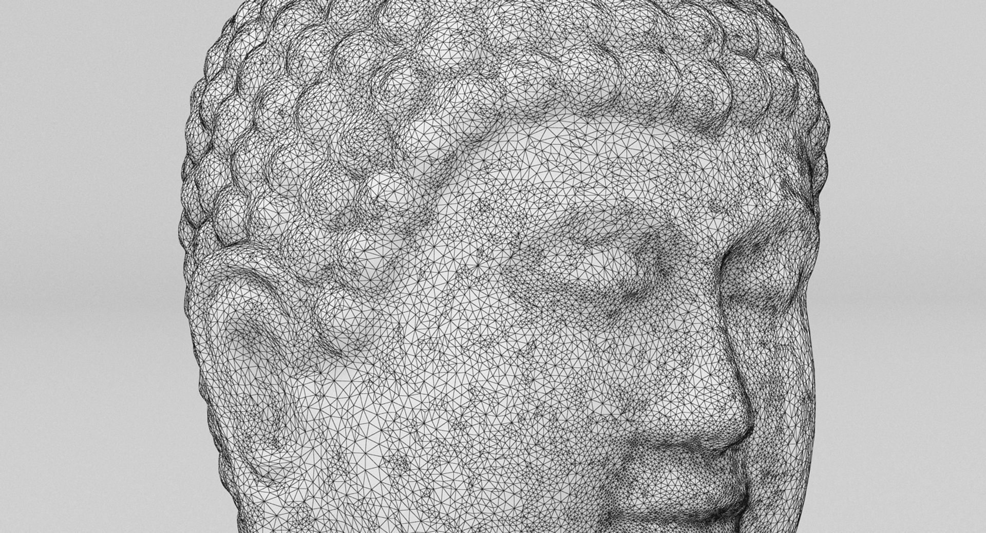 Buddha Head Statue 2 3D model_6