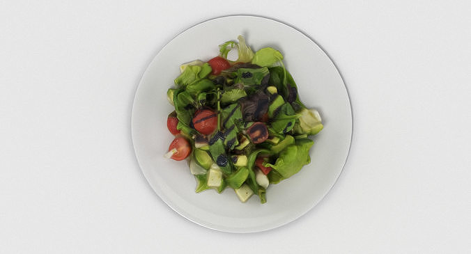 Plate Of Salad 4 3D model 3