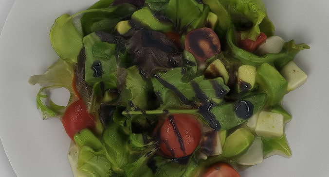 Plate Of Salad 4 3D model 5
