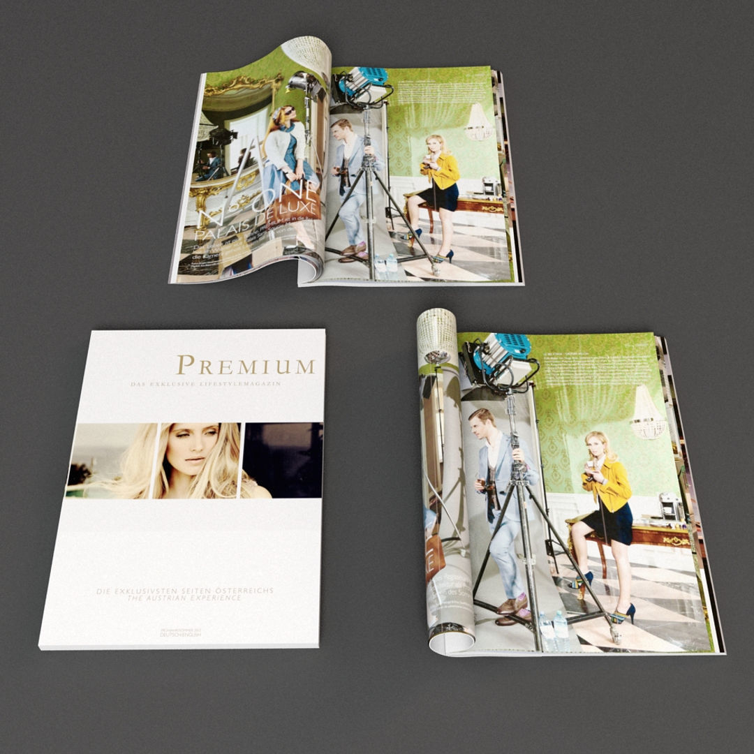 Magazine Collection mockup of 3D model_3