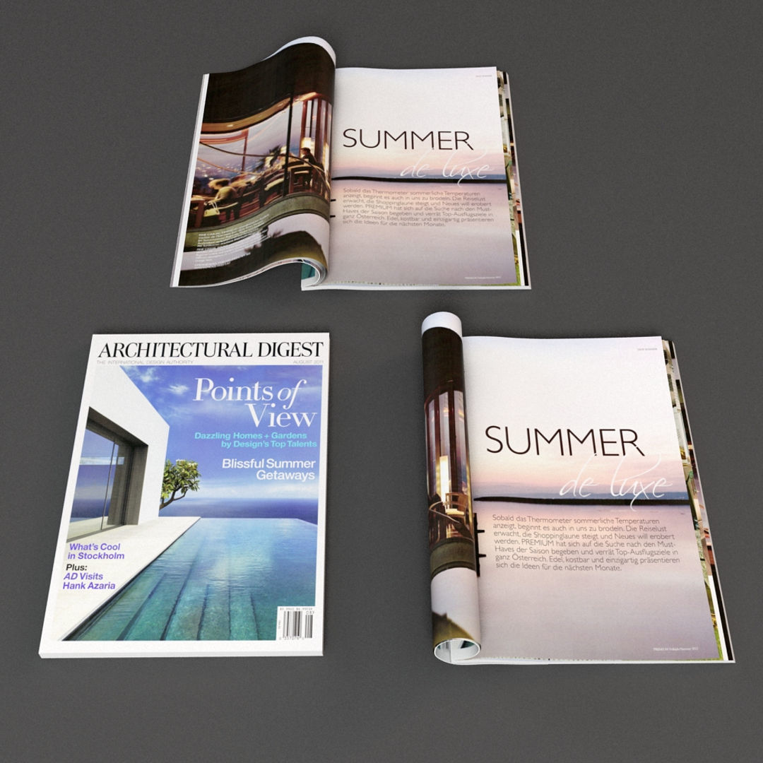 Magazine Collection mockup of 3D model_4