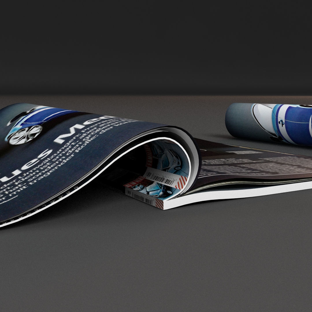Magazine Collection mockup of 3D model_1