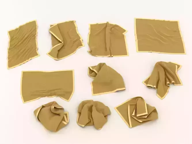 Towel Collection 4 pieces of tan cloth