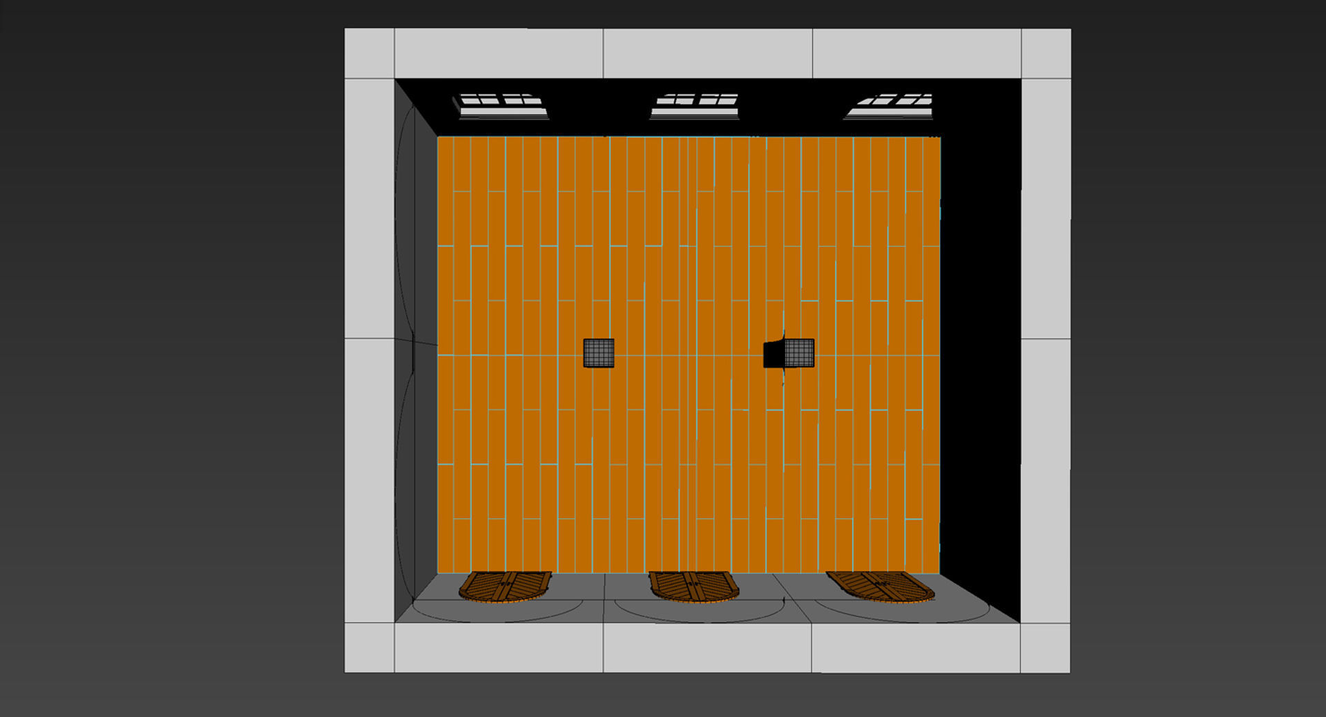 Modern Vaulted Ceiling Interior 3D model_4